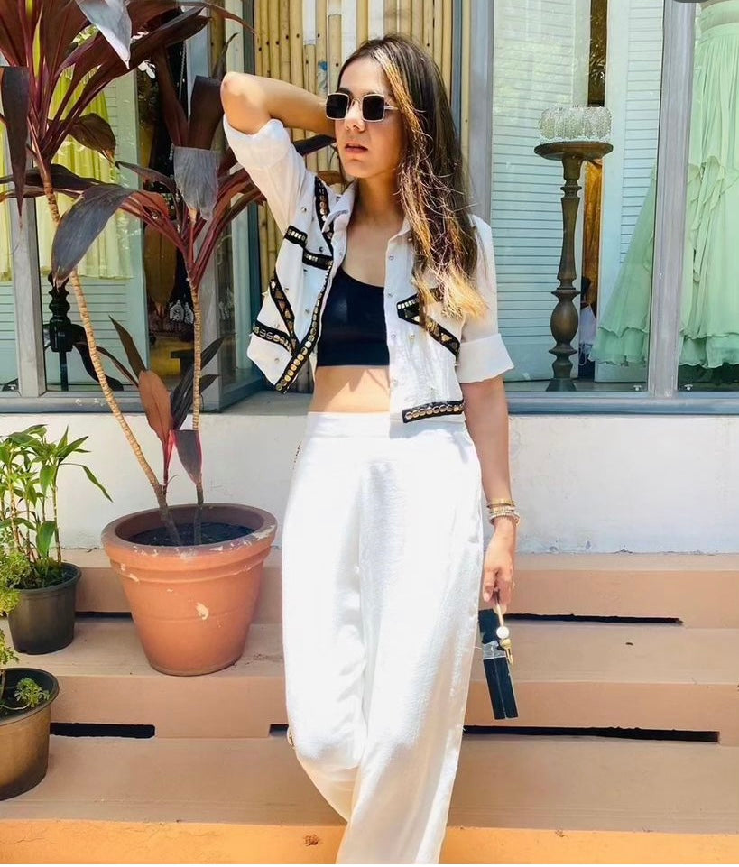 Metallic  Crop Jacket