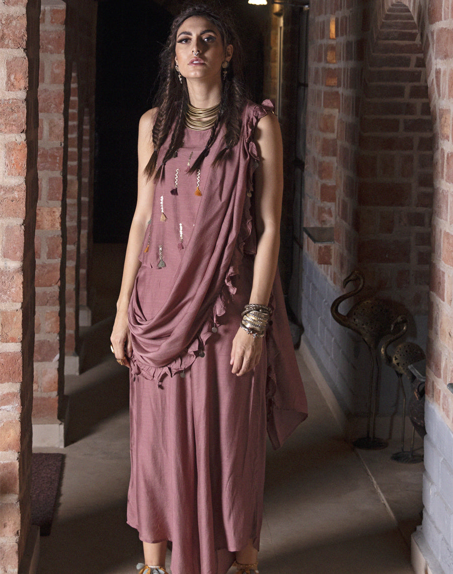 Ruffle Pant Saree