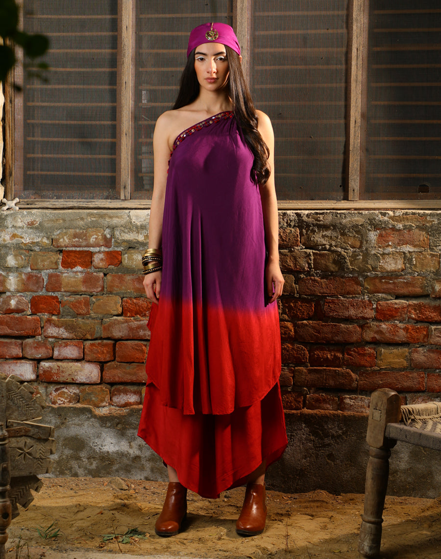 One shoulder twin set