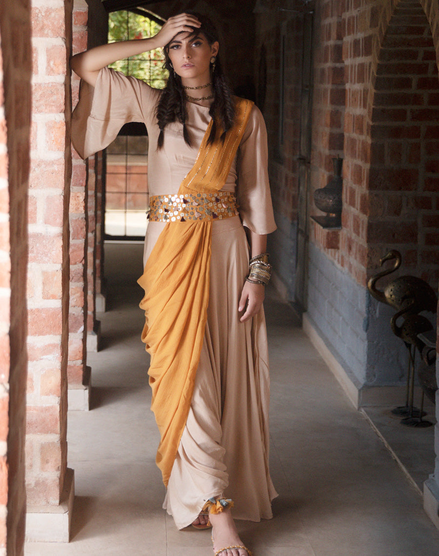 Draped Saree Set