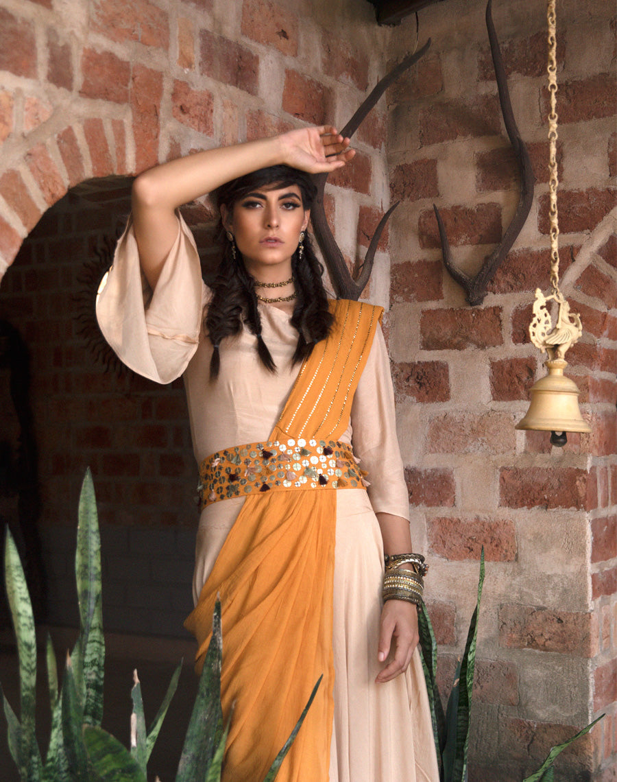 Draped Saree Set