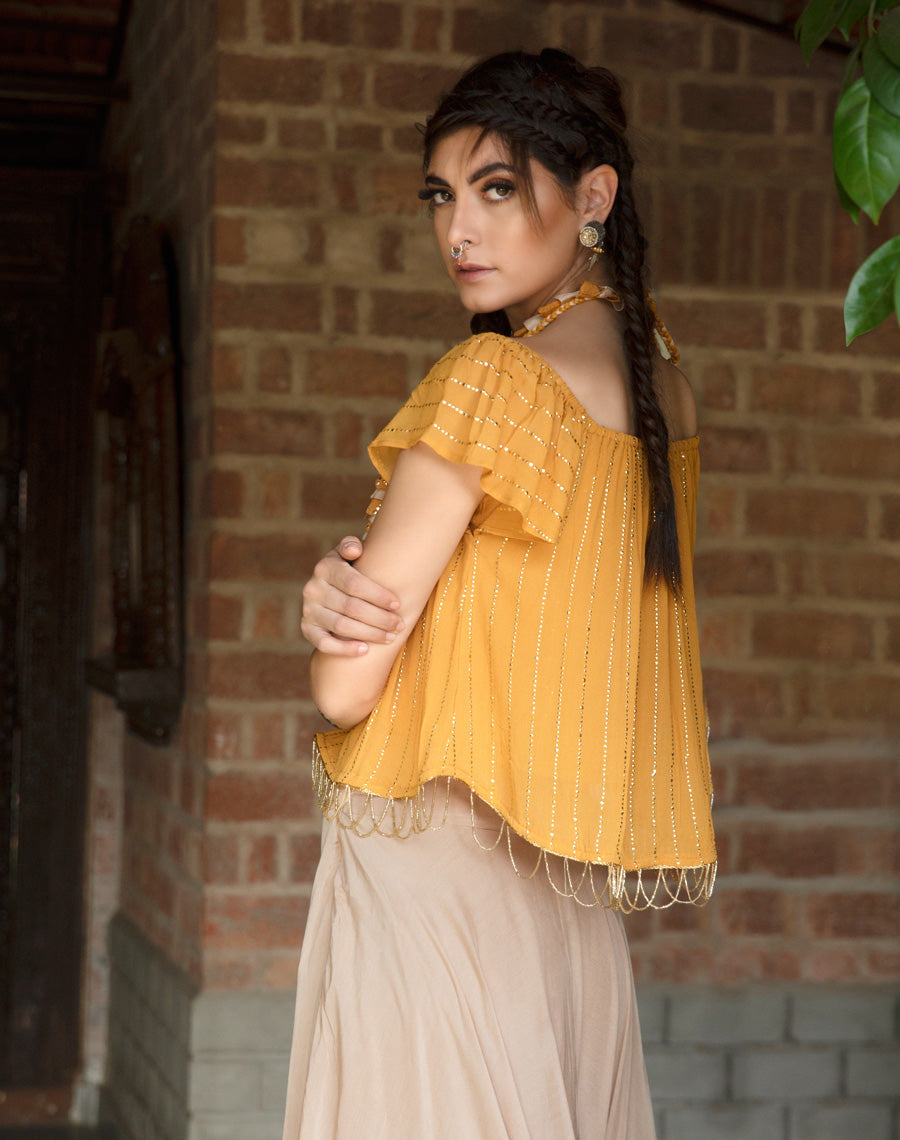 Top With Flare Pant