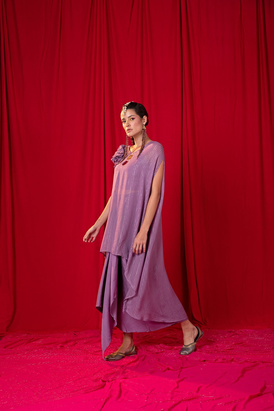 Asymmetric Kimono Twin set