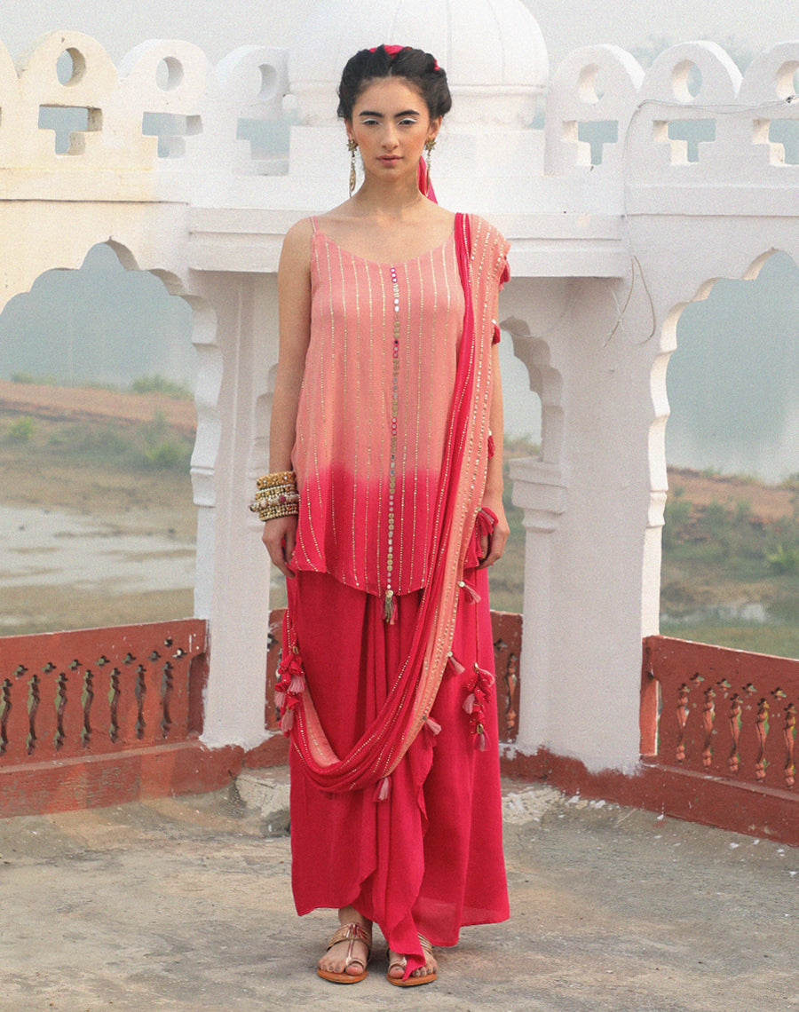 Shimmer Skirt Saree
