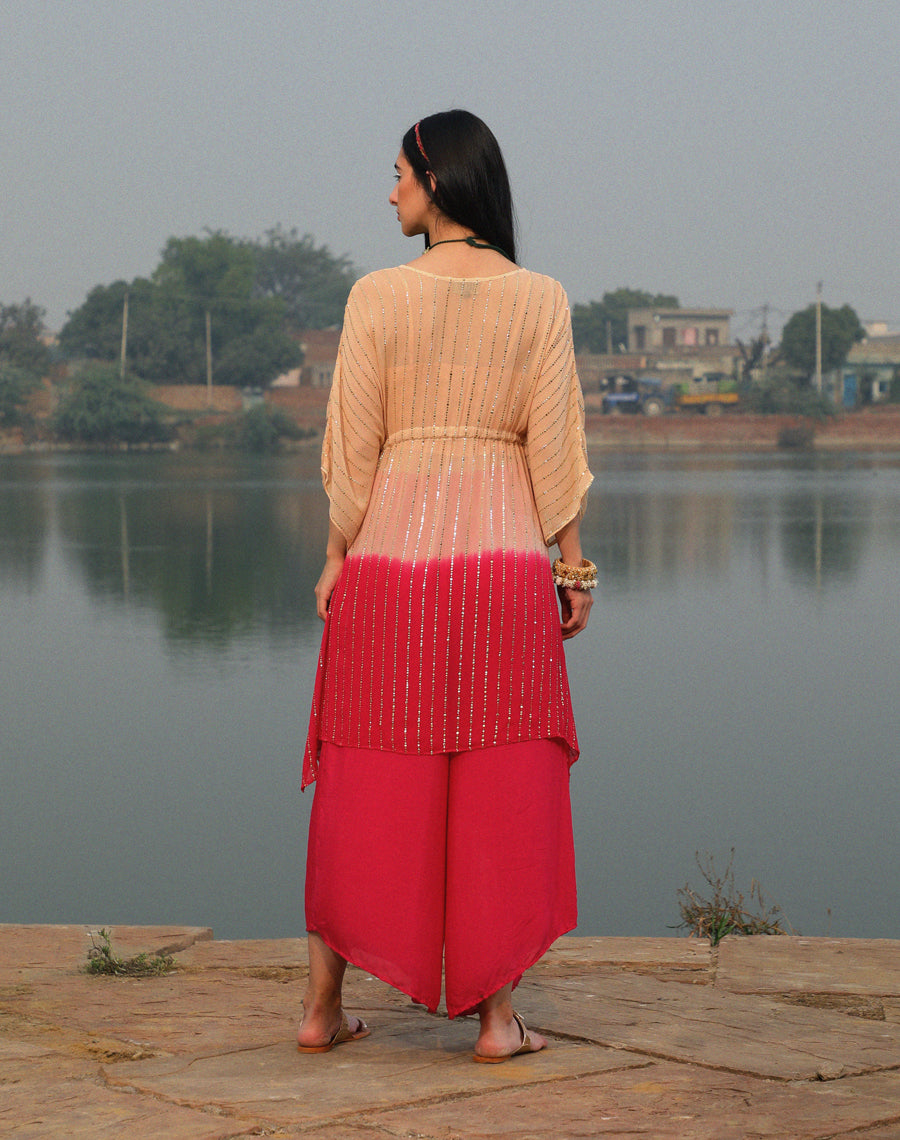 Shimmer Kaftan set