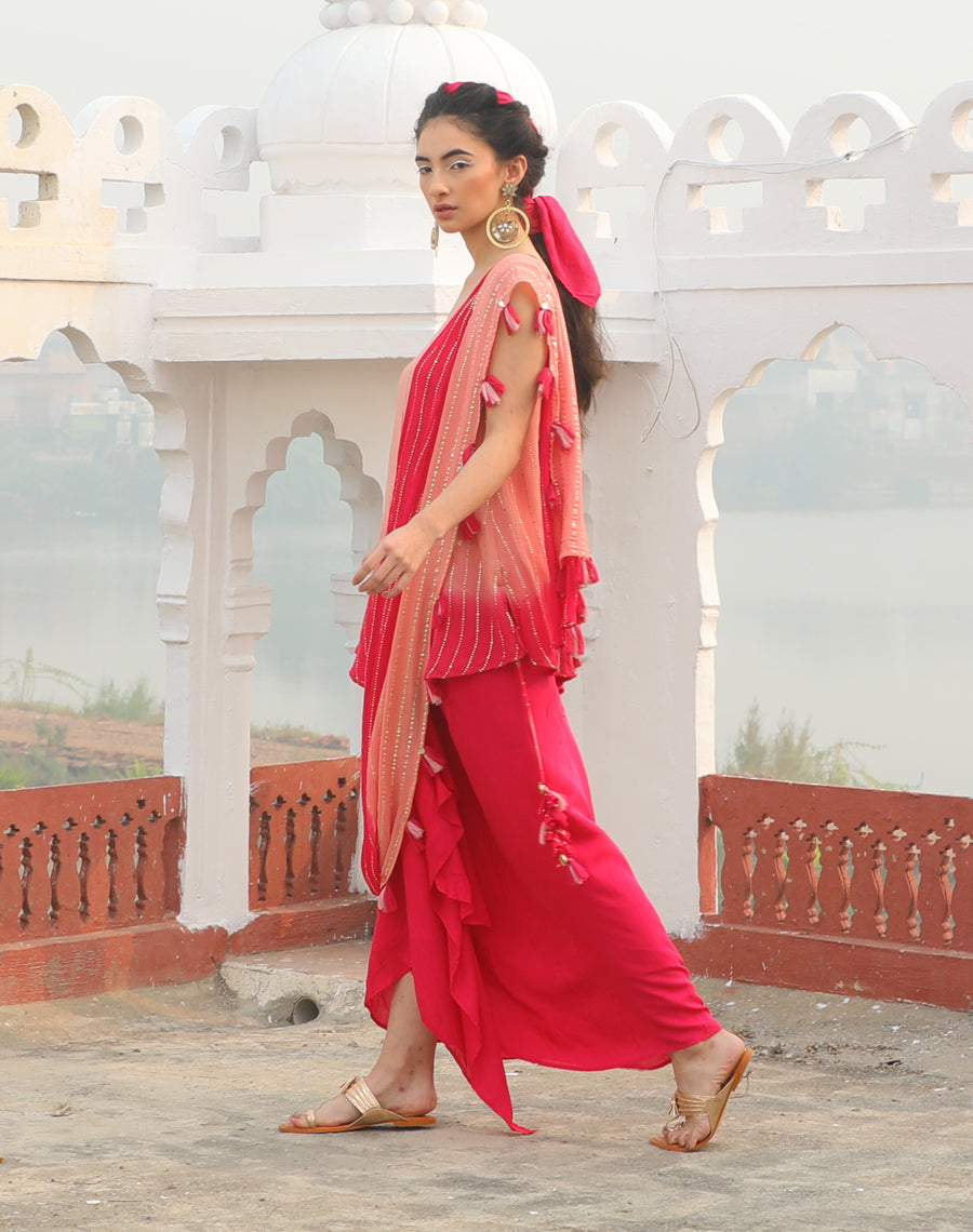 Shimmer Skirt Saree