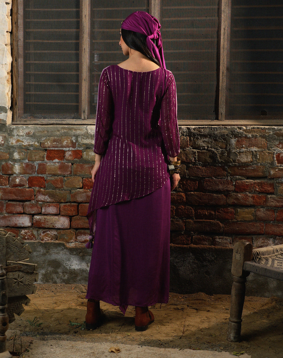 Aymmetric tunic set