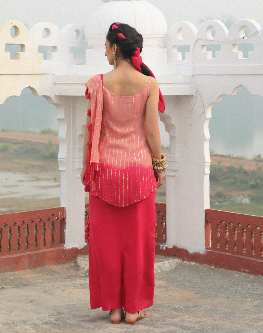 Shimmer Skirt Saree