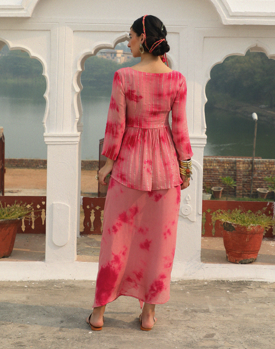 Shimmer Peplum set