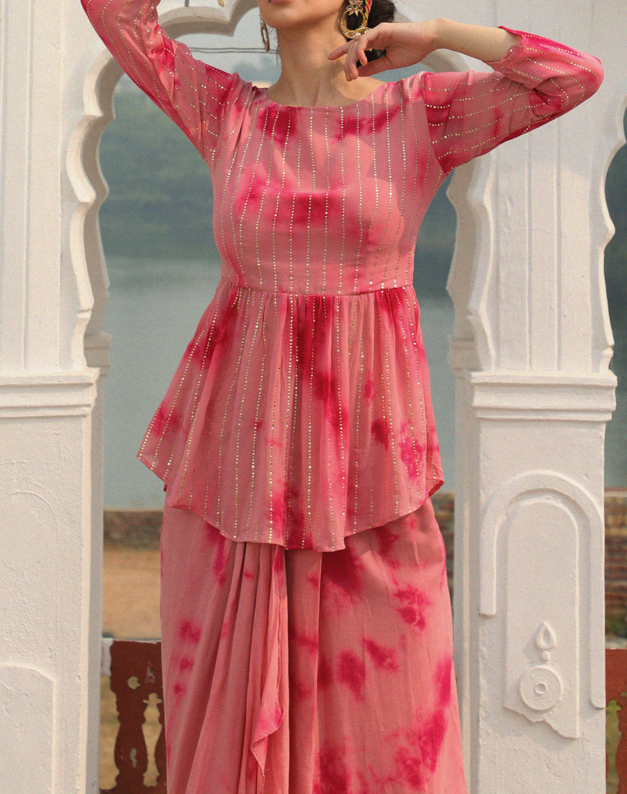 Shimmer Peplum set
