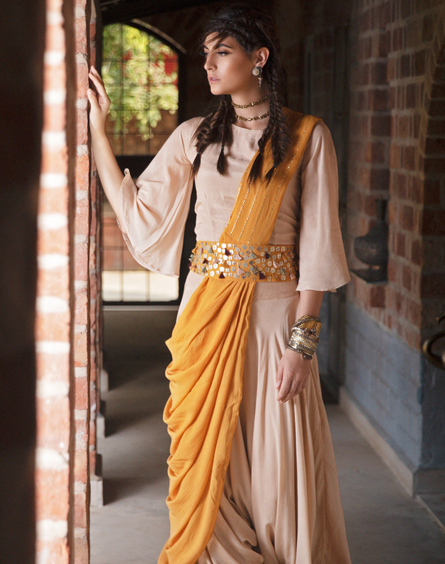 Draped Saree Set