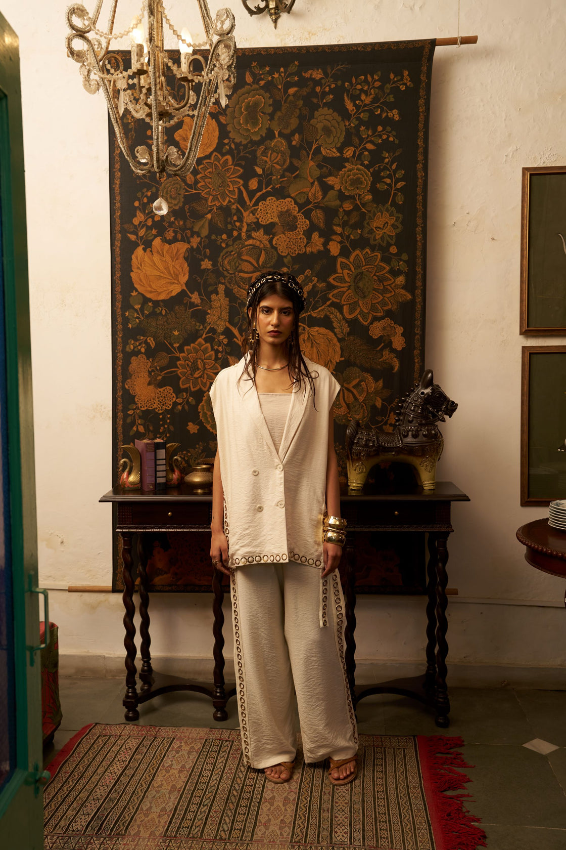 Sleeveless Blazer set