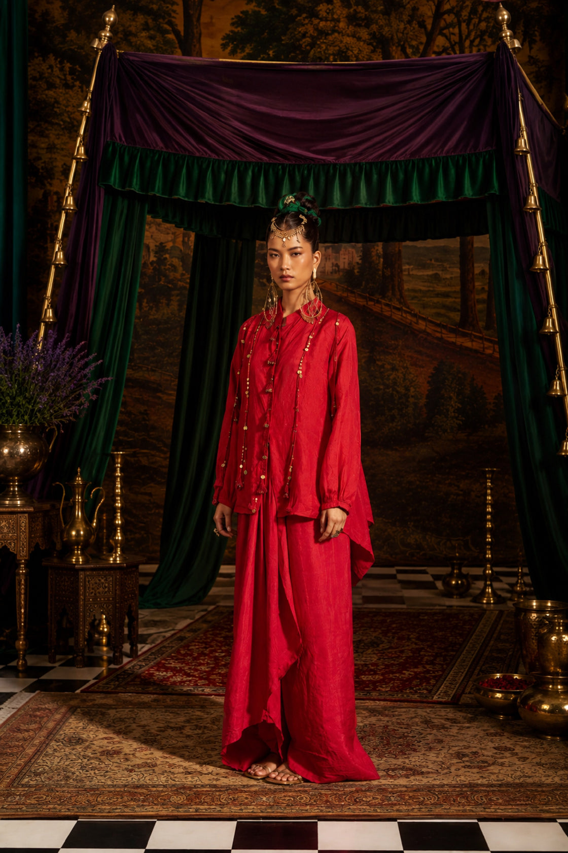 Placket kali shirt set