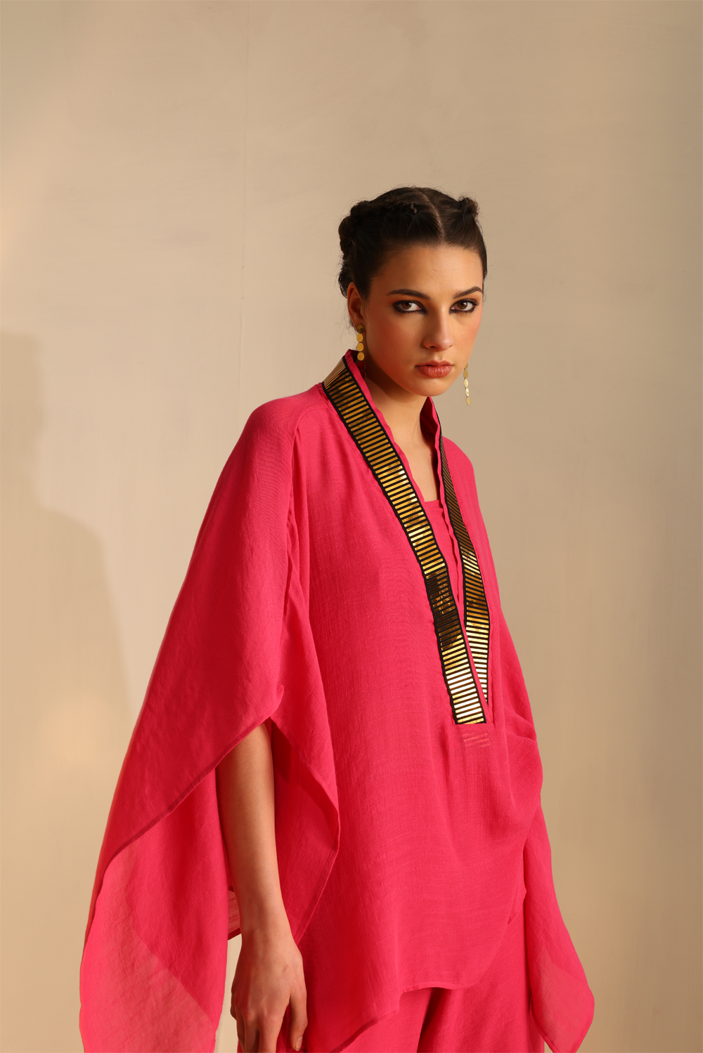 Multi-coloured yoke gather set