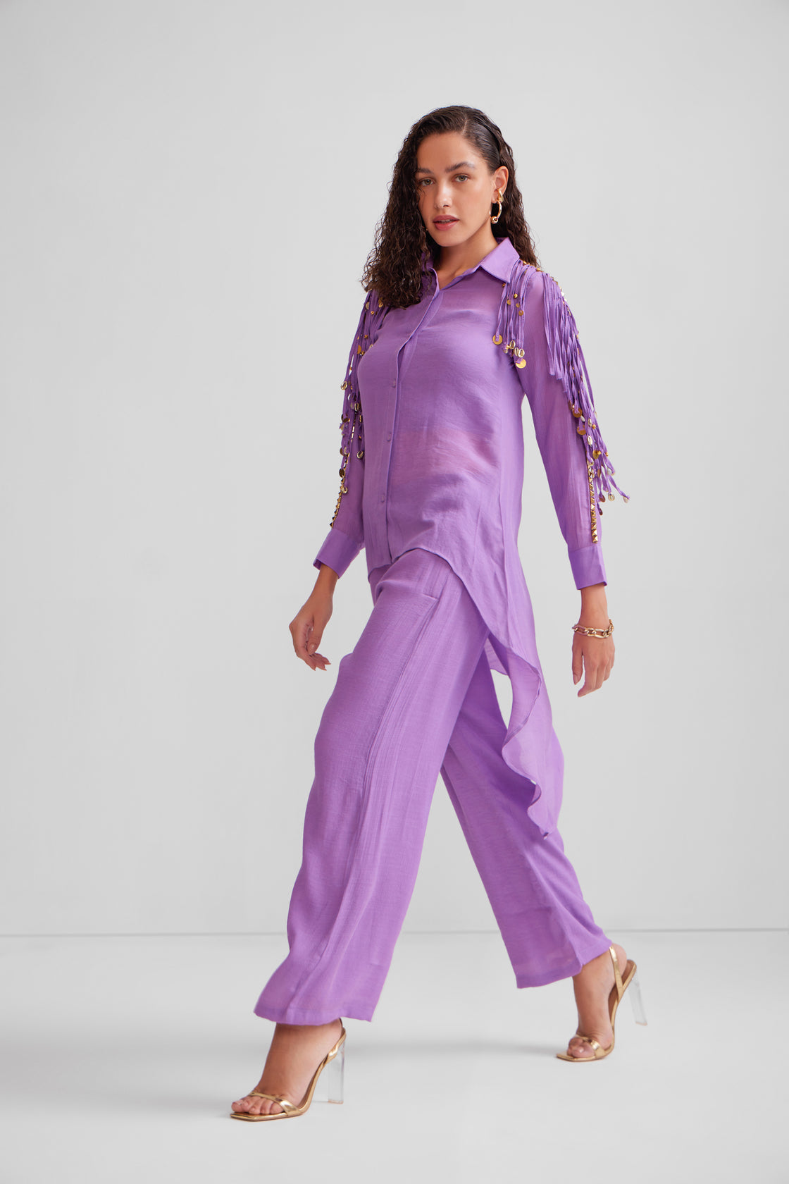 Waterfall jhalar shirt set