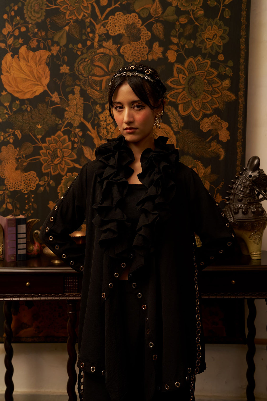 Waterfall Frill Jacket Set