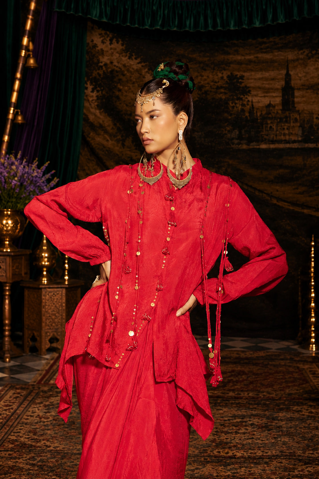 Placket kali shirt set